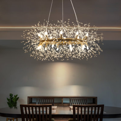 Geetika Dimmable Wagon Wheel Chandelier