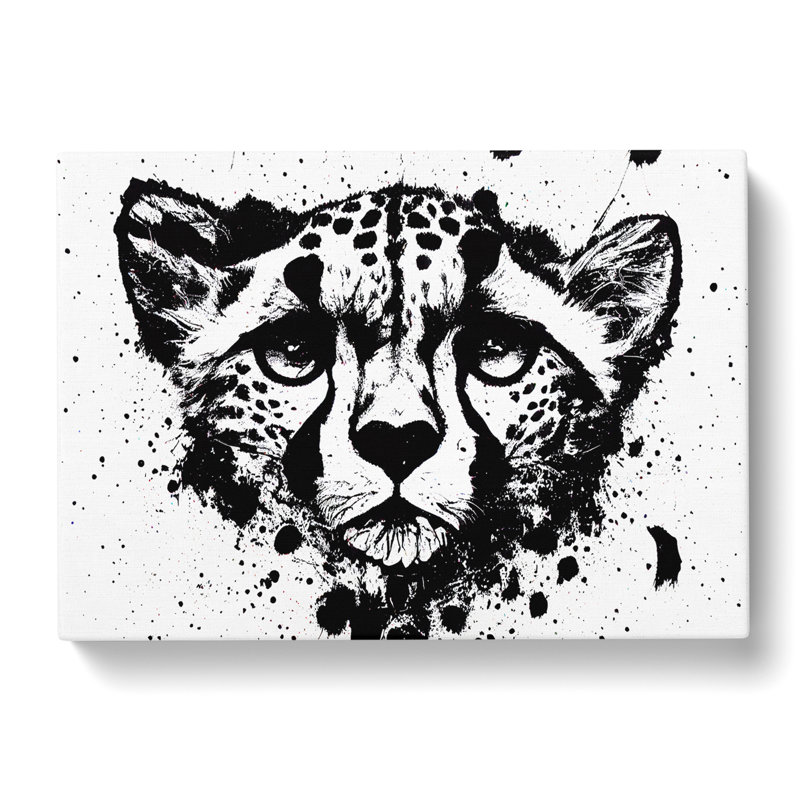 Painted Cheetah Vol.1 Abstract - Wrapped Canvas, 40cm H x 60cm W x 3cm D