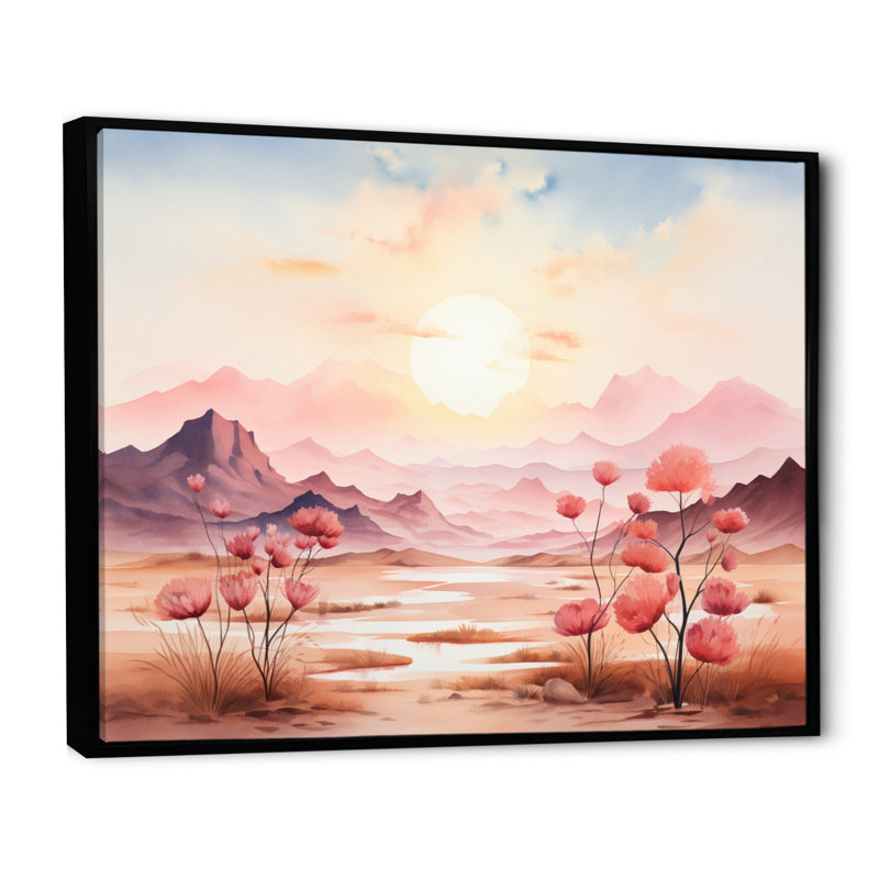 Tranquil Nature IV sur toile, H 16 po x l 32 po x P 1 po, Cadre flottant noir