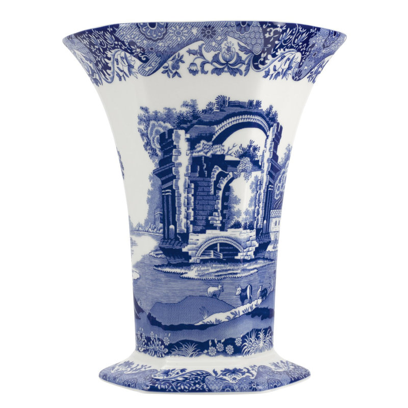 Classic Blue Italian - Hexagonal Vase