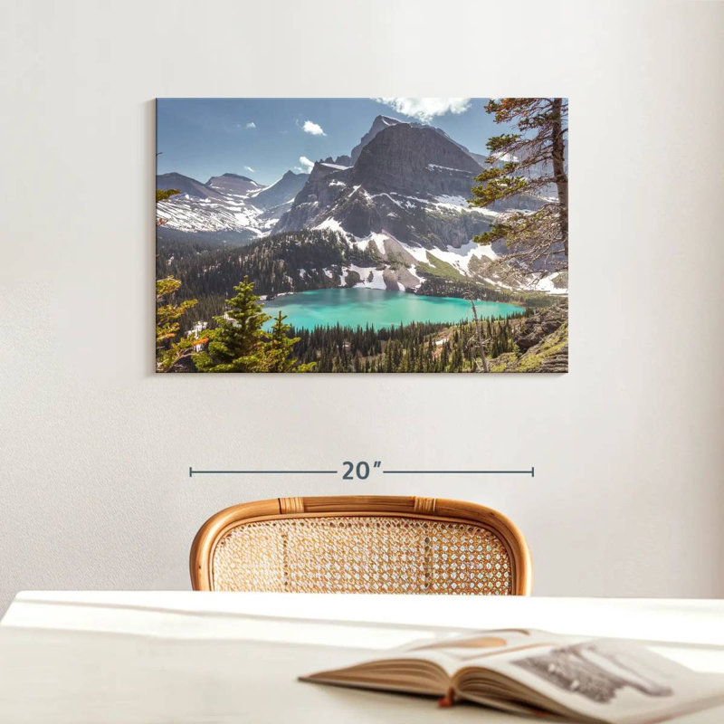 Scène de montagne Alvord Glacier Park, H 16 po x l 24 po