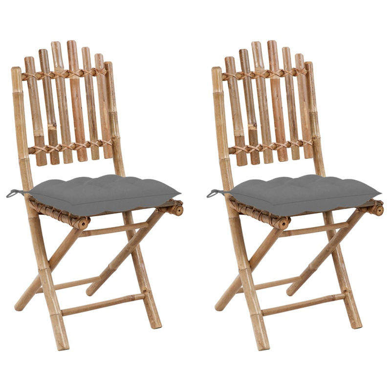 Chaise de patio avec coussins Aimie-Jai, Gris