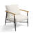 Dajauna Midcentury Modern Upholstered Metal Frame Chenille Arm Accent Chair-196164518