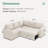 Hoelscher L-shaped Sleeper Sectional Upholstered Sofa Bed With Storage Space Beige-122510080