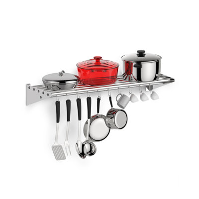 Coppins Steel Rectangle Wall Mounted Pot Rack