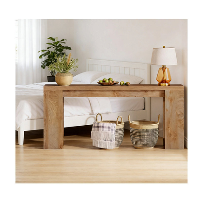 Console en bois, table d'entrée avec canapé