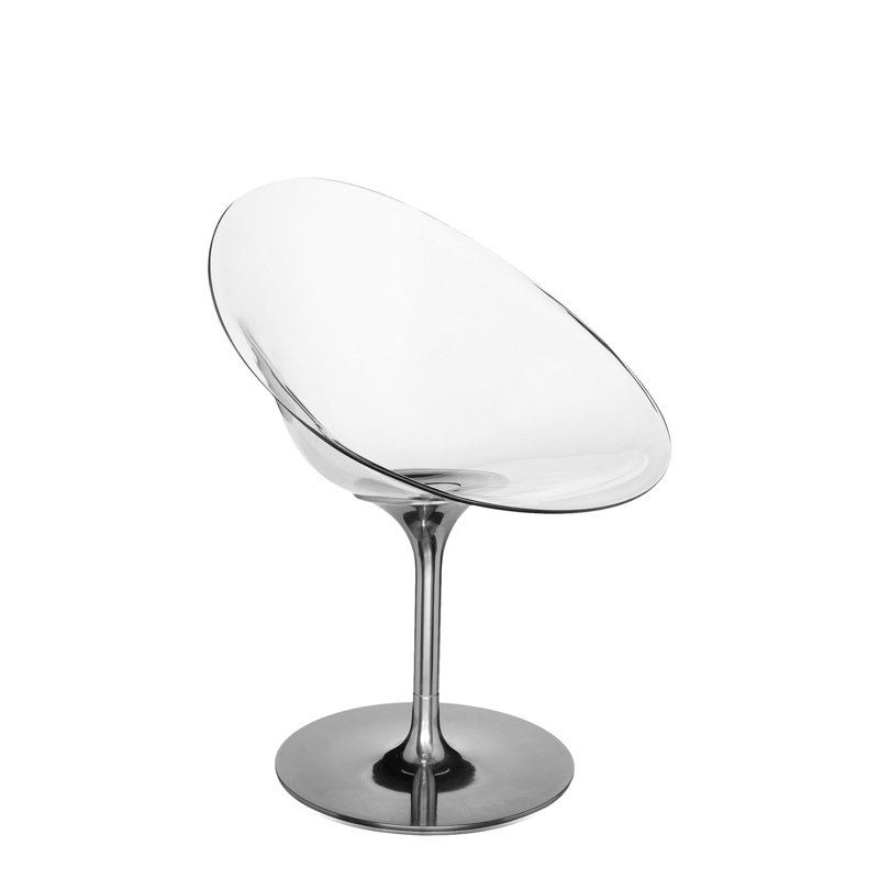 Ero | S | Fauteuil pivotant par Philippe Starck, Cristal transparent, Pivot