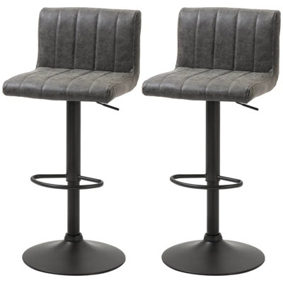 Lorely Swivel Adjustable Height Bar Stool with Steel Frame