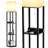 2 Charging Ports And 1 Power Outlet Shelves Floor Lamp, Matt Black
