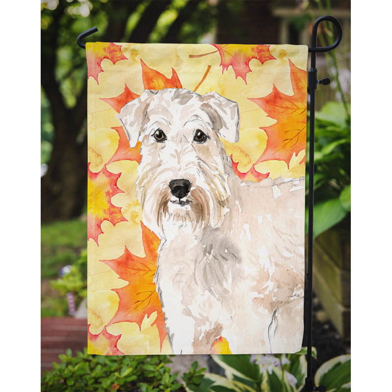 Automne 2 côtés en polyester 15 x 11 po drapeau de jardin, Terrier irlandais