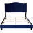 Olney Blue Velvet Nailhead Trim Upholstered Bed – Elegant Tufted Headboard with Sturdy Frame for a Luxe Bedroom Upgrade - Full-241357384