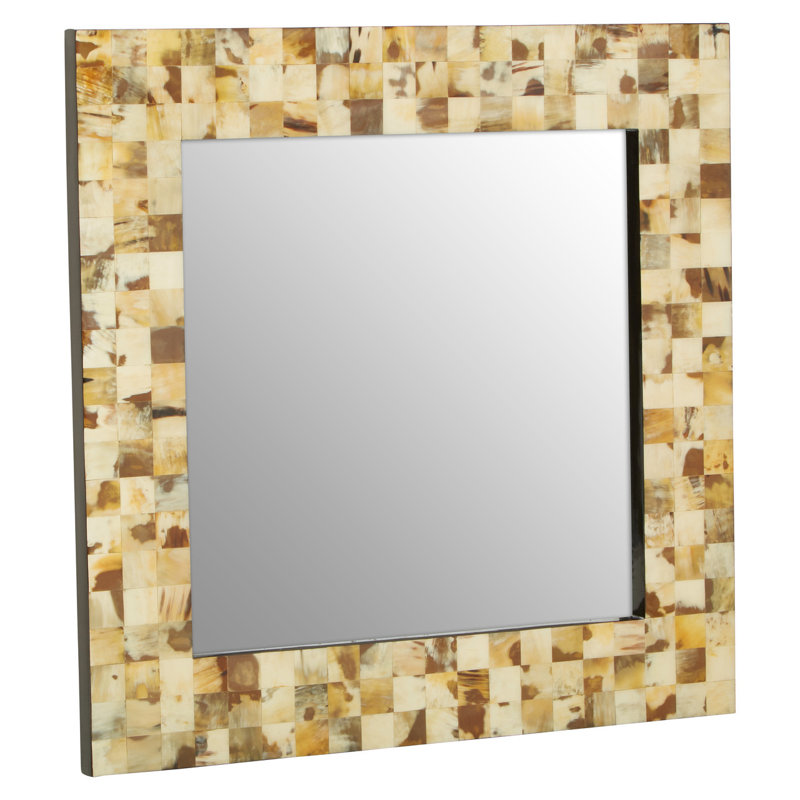 Parlex Framed Wall Mounted Accent Mirror in Brown