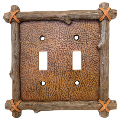 Logs Double Toggle Switch Wall Plate / Switch Plate / Cover