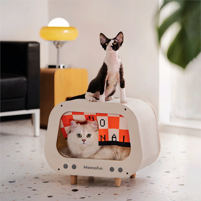 Lit pour chat Cinya, Blanc, Grand (L 11 po x l 18 po)