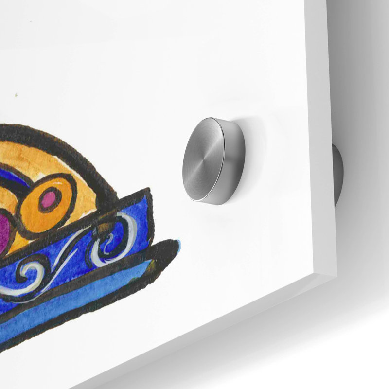Art mural en verre The Men Aisle® «Menorah 1» par Andrea Strongwater, H 24 po x l 24 po x P 0,2 cm