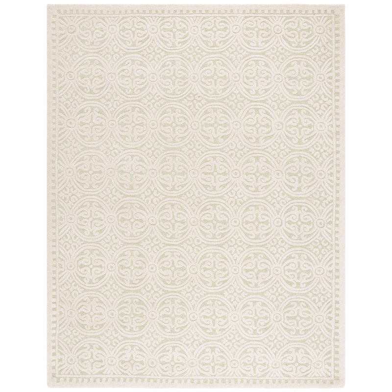 Steve Cambridge Hand Tufted Wool Geometric Rug, Rectangle 8' x 10'
