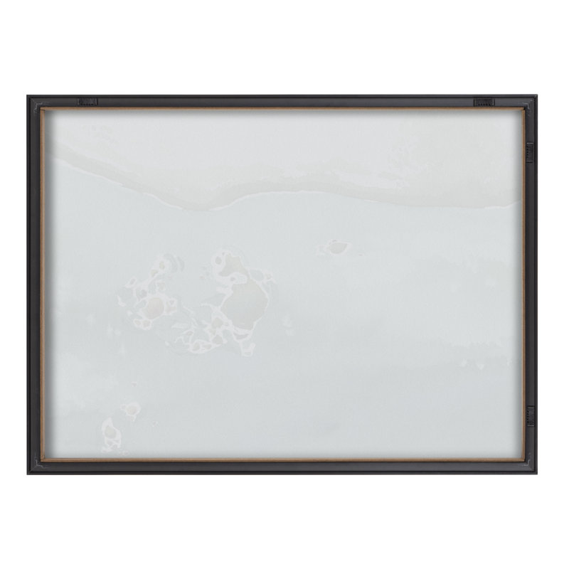 Rocky Shores Coastal Glass Print with Gray Frame, 18x24