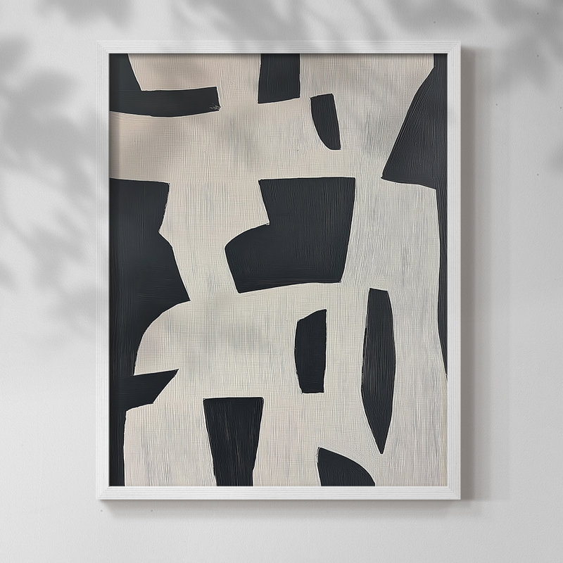 "ABSTRACT Series DC III" par J Paul, Blanc / Blanc, H 21 po x l 17 po