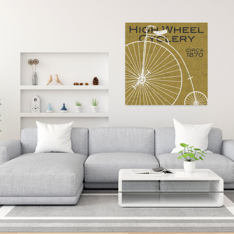«High Wheel Cyclery», art rétro, H 36 po x l 36 po