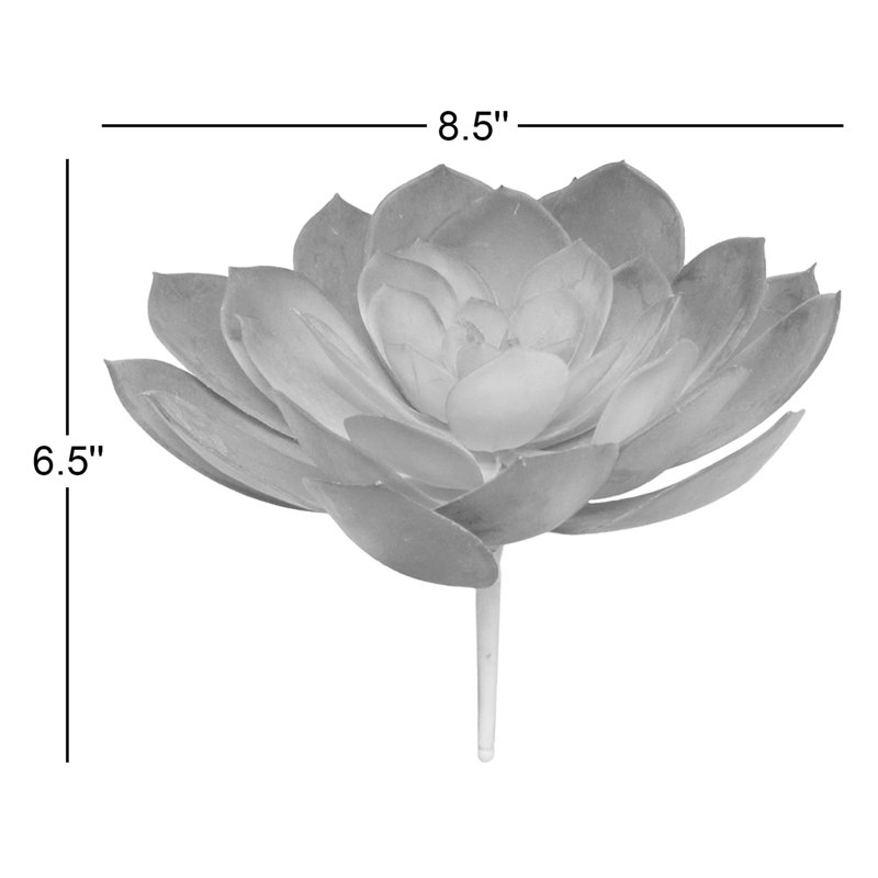 Grand 8,5 "plante succulente artificielle Echeveria Lotus, Rouge-vert