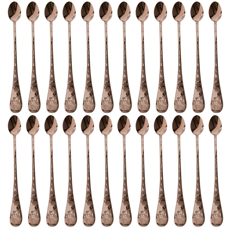 Venere Stainless Steel Iced Beverage Spoon, Bronze