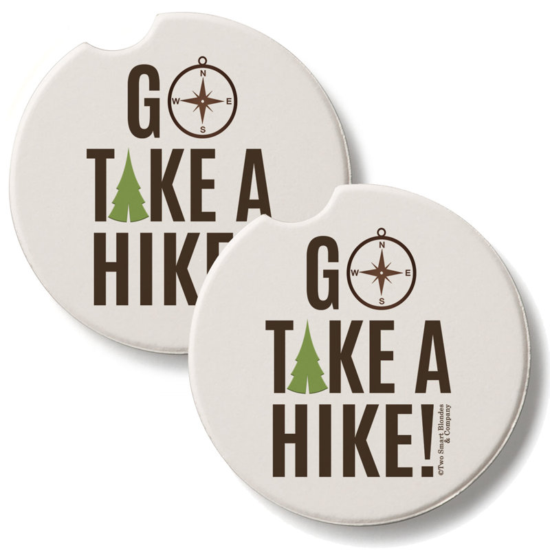 Take a Hike 2 Pack Stone Car Coasters