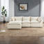 Canapés modulaires 3 places surdimensionnés, pouf en tissu de coton, salon moderne