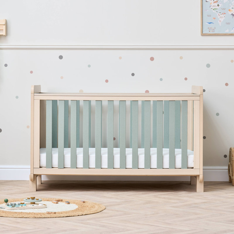 Kuba Cot Bed - Golden Oak / Sage Weave