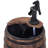 Outsunny 23" H Outdoor Water Fountain Wood And Metal Rustic Apple Barrel Pump Garden Decor For Outside Backyard