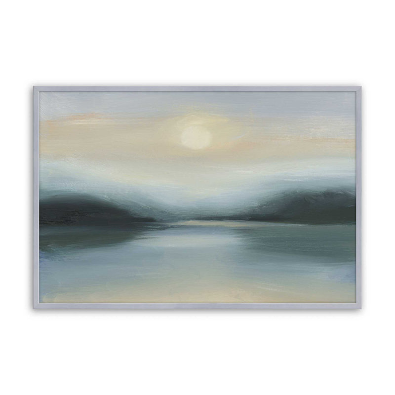 «Last Sunset of Spring II» par Ethan Harper, reproduction d'art, Impression sur cadre ouvert sans papier mat, Argent argent