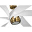 Ventilateur de plafond contemporain Insigna 72 po à six pales en laiton vintage avec pales blanches mates