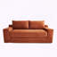 Canapé convertible 2-en-1 avec mousse à mémoire de forme et structure en acier - sans assemblage, tissu en velours côtelé-1754416515