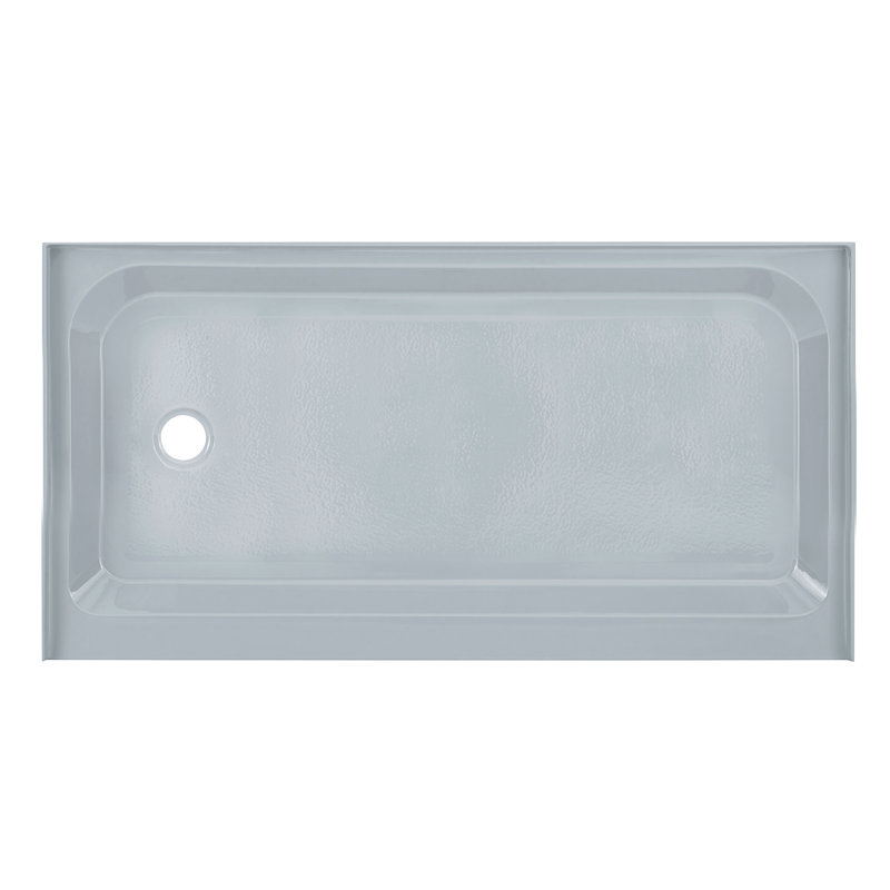 Voltaire 60" x 32" Single-Threshold, Shower Base, Left, Gray