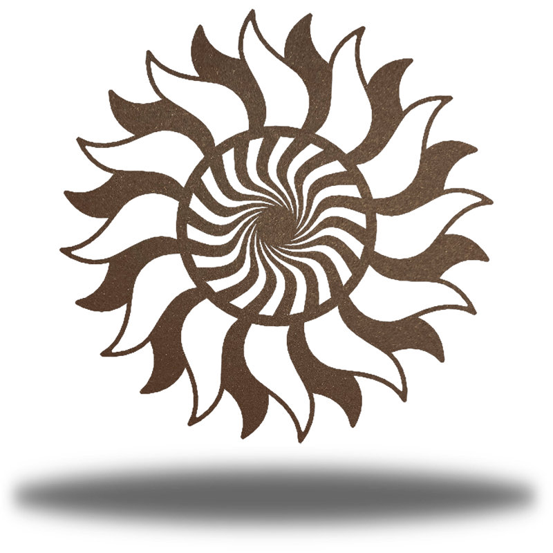 Décoration solaire Eutimio, H 12 po x l 12 po x P 0,01 po, rouille