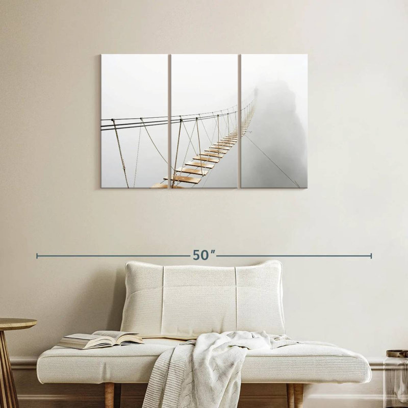 Lilie Foggy Suspension Bridge, 24" H x 38" W