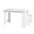 Table de bar moderne blanche pliable 3-en-1