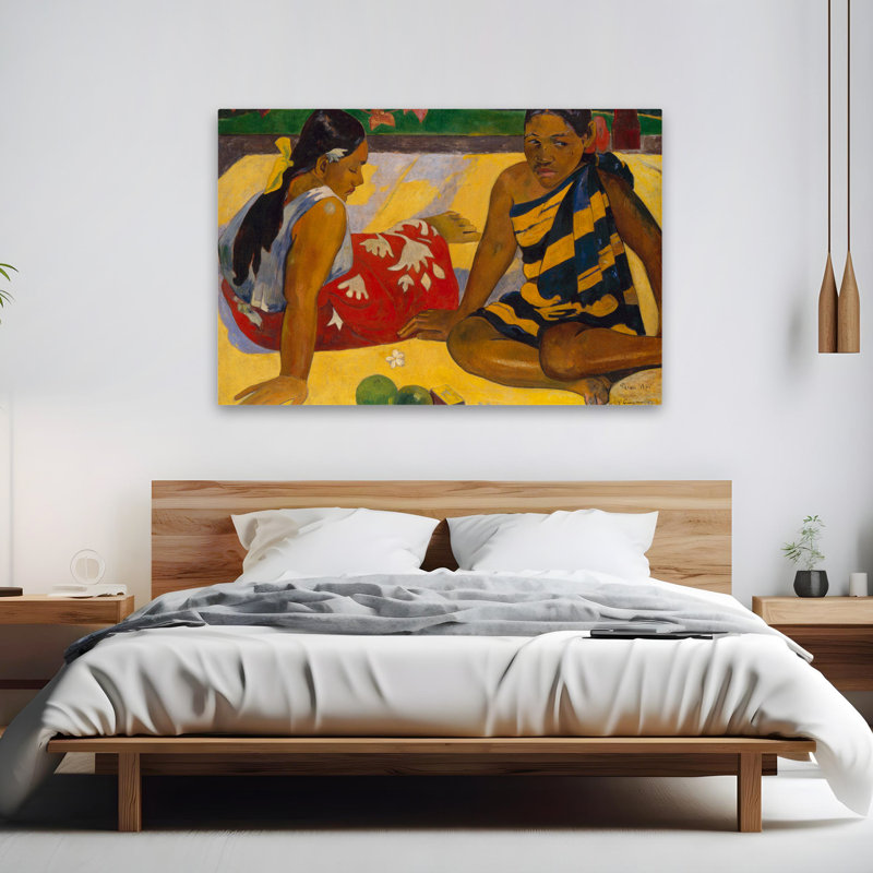 What News - Art figuratif post-impressionniste de musée multicultural, H 40 po x l 60 po