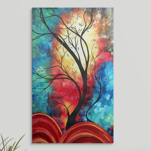 «Anjila New Beginnings Art» par Megan Duncanson, reproduction d'art, H 48 po x l 32 po x P 1,25 po, Toile