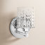 Single Light Glass Dimmable Armed Sconce