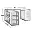 Bureau en L avec tiroirs et tablettes