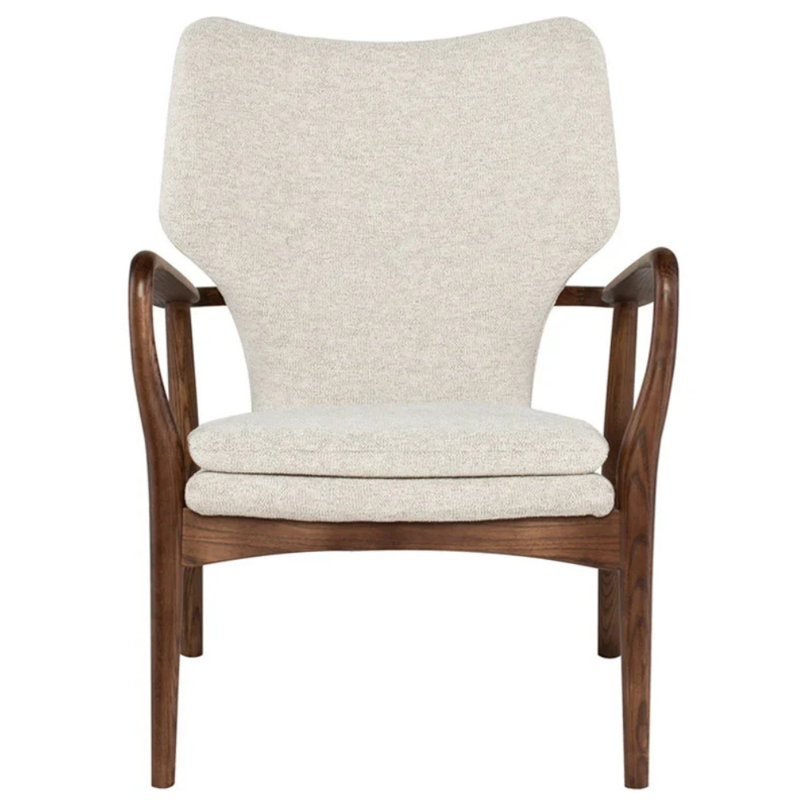 Méridienne Soly Mid-Century Modern, Blanc