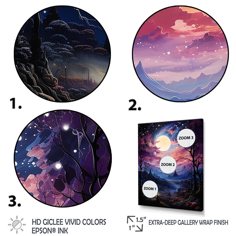 Étoiles Izzybella - sérénité stellaire I - impression, Cadre flottant doré, H 40 po x l 30 po x P 1,5 po