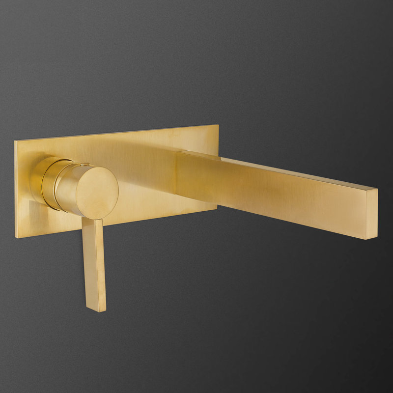 Wall Mounted Bathroom Faucet, Brushed Gold