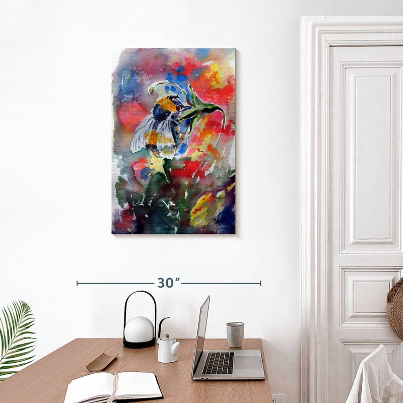 Brampt Bee With Flower, 30" H x 20" W
