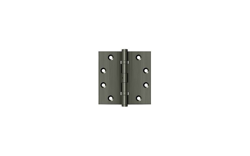Deltana DSB45NB26 charnières carrées 4-1 / 2 po x 4-1 / 2 po, roulement à billes en chrome poli, Chrome poli