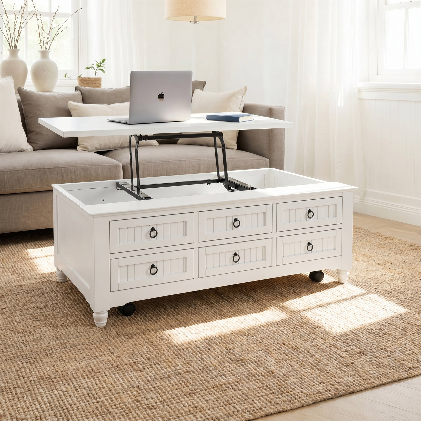 Ali 50" Coffee Table With Storage