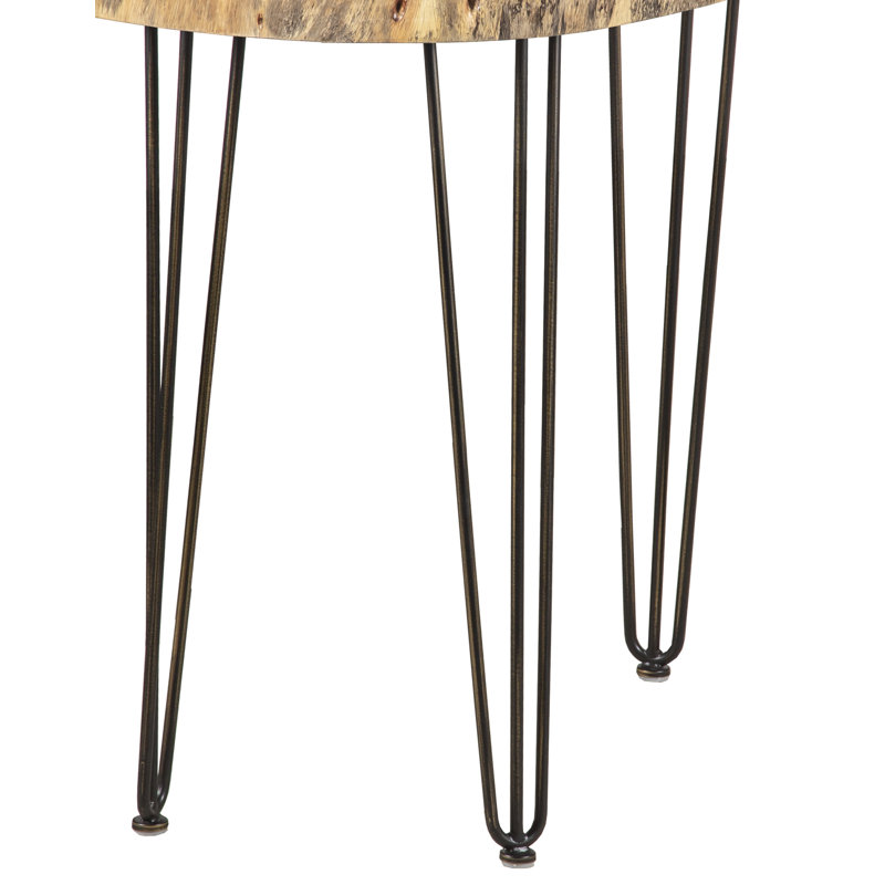 Live Edge 3 Legs End Table