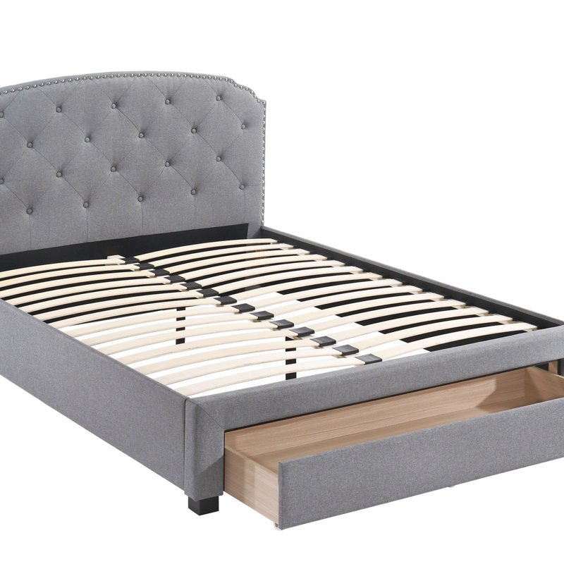 Tissu 1pc Bed W Bed, Gris clair, Lit simple