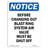 Osha Notice Before Changing Out Blast Ring Sign