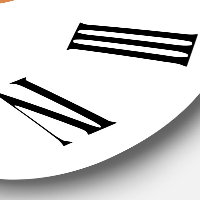 Fleurs abstraites sur formes minimalistes VII - Horloge murale moderne, Surdimensionné
